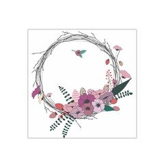 Flowers Twig Corolla Wreath Lease Satin Bandana Scarf by Nexatart