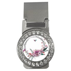 Flowers Twig Corolla Wreath Lease Money Clips (cz)  by Nexatart