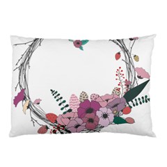 Flowers Twig Corolla Wreath Lease Pillow Case by Nexatart