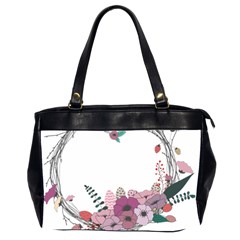 Flowers Twig Corolla Wreath Lease Office Handbags (2 Sides)  by Nexatart