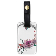 Flowers Twig Corolla Wreath Lease Luggage Tags (one Side)  by Nexatart