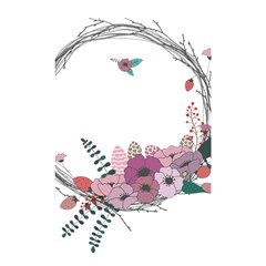 Flowers Twig Corolla Wreath Lease Shower Curtain 48  X 72  (small)  by Nexatart