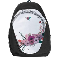 Flowers Twig Corolla Wreath Lease Backpack Bag by Nexatart