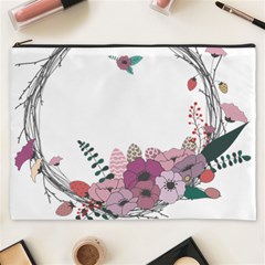 Flowers Twig Corolla Wreath Lease Cosmetic Bag (xxxl)  by Nexatart