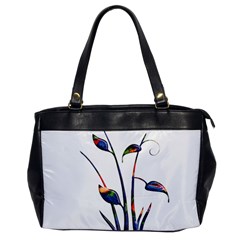 Flora Abstract Scrolls Batik Design Office Handbags by Nexatart