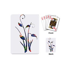 Flora Abstract Scrolls Batik Design Playing Cards (mini)  by Nexatart