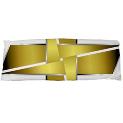 Logo Cross Golden Metal Glossy Body Pillow Case (dakimakura) by Nexatart