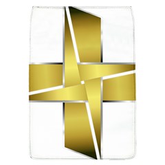 Logo Cross Golden Metal Glossy Flap Covers (l)  by Nexatart