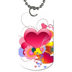 Heart Red Love Valentine S Day Dog Tag (One Side)