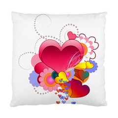 Heart Red Love Valentine S Day Standard Cushion Case (One Side)