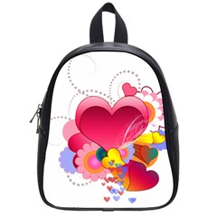 Heart Red Love Valentine S Day School Bags (Small) 