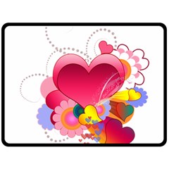 Heart Red Love Valentine S Day Fleece Blanket (Large) 