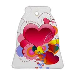 Heart Red Love Valentine S Day Bell Ornament (Two Sides)