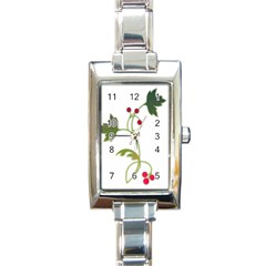 Element Tag Green Nature Rectangle Italian Charm Watch by Nexatart