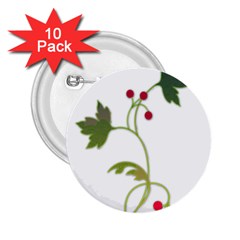 Element Tag Green Nature 2 25  Buttons (10 Pack)  by Nexatart