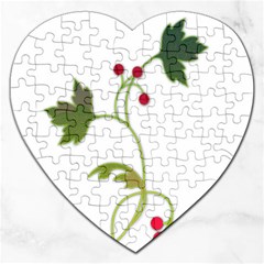 Element Tag Green Nature Jigsaw Puzzle (heart) by Nexatart