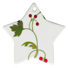 Element Tag Green Nature Star Ornament (two Sides) by Nexatart