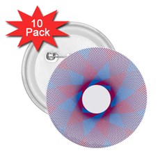 Spirograph Pattern Drawing Design 2 25  Buttons (10 Pack)  by Nexatart