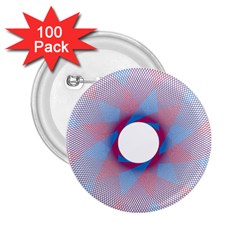 Spirograph Pattern Drawing Design 2 25  Buttons (100 Pack)  by Nexatart