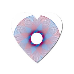 Spirograph Pattern Drawing Design Heart Magnet by Nexatart