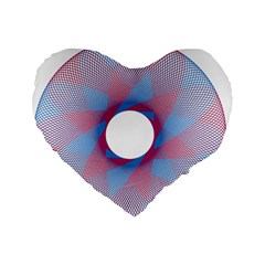 Spirograph Pattern Drawing Design Standard 16  Premium Heart Shape Cushions by Nexatart