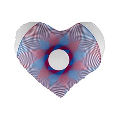 Spirograph Pattern Drawing Design Standard 16  Premium Flano Heart Shape Cushions by Nexatart