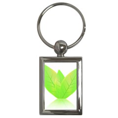 Leaves Green Nature Reflection Key Chains (Rectangle) 