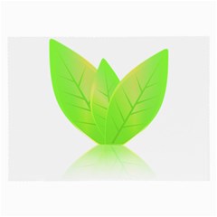 Leaves Green Nature Reflection Large Glasses Cloth (2-side) by Nexatart