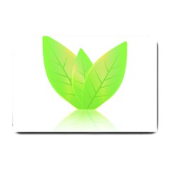 Leaves Green Nature Reflection Small Doormat  by Nexatart