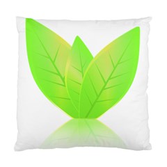 Leaves Green Nature Reflection Standard Cushion Case (one Side) by Nexatart