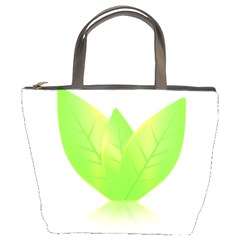 Leaves Green Nature Reflection Bucket Bags