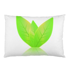 Leaves Green Nature Reflection Pillow Case by Nexatart