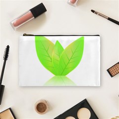 Leaves Green Nature Reflection Cosmetic Bag (medium)  by Nexatart