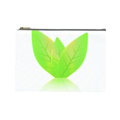 Leaves Green Nature Reflection Cosmetic Bag (large)  by Nexatart