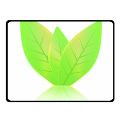 Leaves Green Nature Reflection Fleece Blanket (Small)