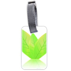 Leaves Green Nature Reflection Luggage Tags (two Sides) by Nexatart