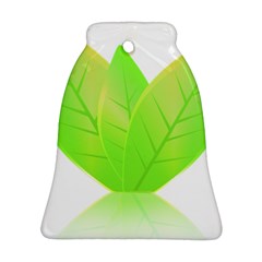 Leaves Green Nature Reflection Ornament (Bell)