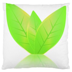 Leaves Green Nature Reflection Large Cushion Case (two Sides) by Nexatart