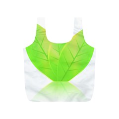 Leaves Green Nature Reflection Full Print Recycle Bags (S) 