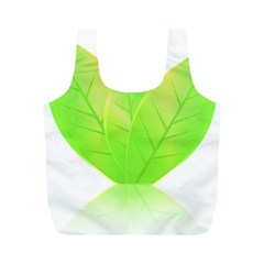 Leaves Green Nature Reflection Full Print Recycle Bags (M) 