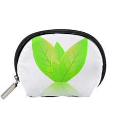 Leaves Green Nature Reflection Accessory Pouches (Small) 