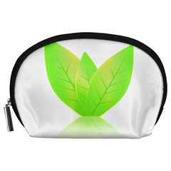 Leaves Green Nature Reflection Accessory Pouches (Large) 