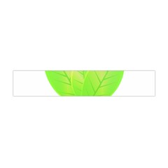 Leaves Green Nature Reflection Flano Scarf (mini) by Nexatart