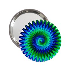 Star 3d Gradient Blue Green 2.25  Handbag Mirrors