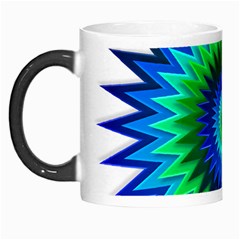 Star 3d Gradient Blue Green Morph Mugs