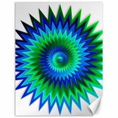 Star 3d Gradient Blue Green Canvas 12  X 16   by Nexatart