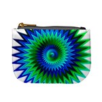 Star 3d Gradient Blue Green Mini Coin Purses Front