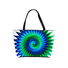 Star 3d Gradient Blue Green Shoulder Handbags