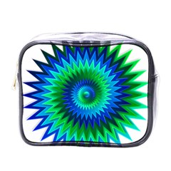 Star 3d Gradient Blue Green Mini Toiletries Bags