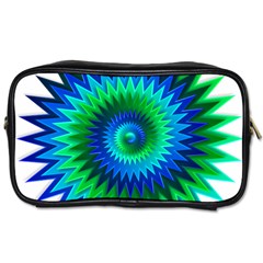 Star 3d Gradient Blue Green Toiletries Bags 2-side by Nexatart